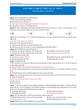 Tổng hợp lí thuyết môn vật lí  Phần 1